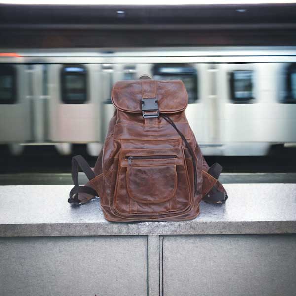 Leather Back Pack -(SL503)-lifestyle