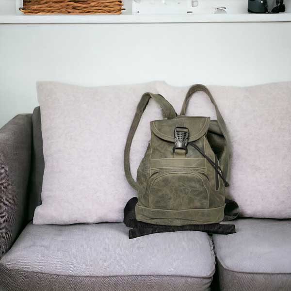 Leather Medium Back Pack - (SL557)-lifestyle