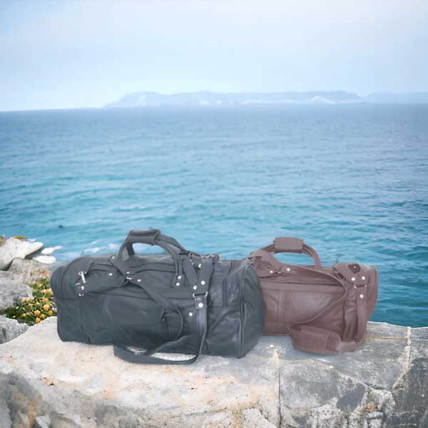 21 Inch Leather Travel Tote - (SL301)-lifestyle