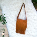 Fringe Leather Messenger Bag-(SL605)-lifestyle