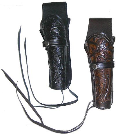 Leather Pistol Holster-Left-Tooled-(SL309/L)