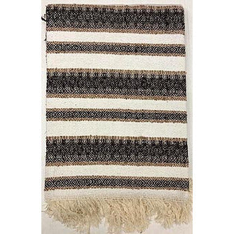 Diamond Weave Striped Beach Blanket - (SW999)