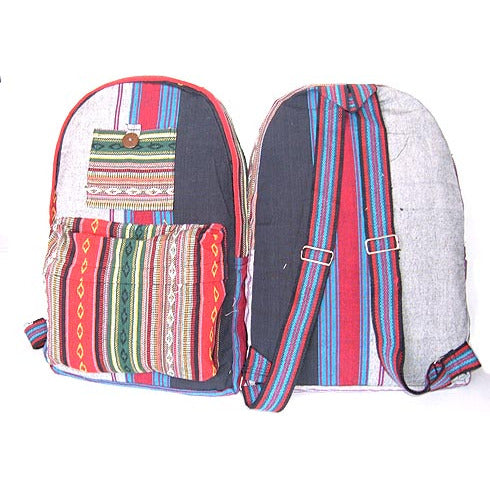 [BG1036-A] Nepal Stripe Design Back Pack - (NP22)